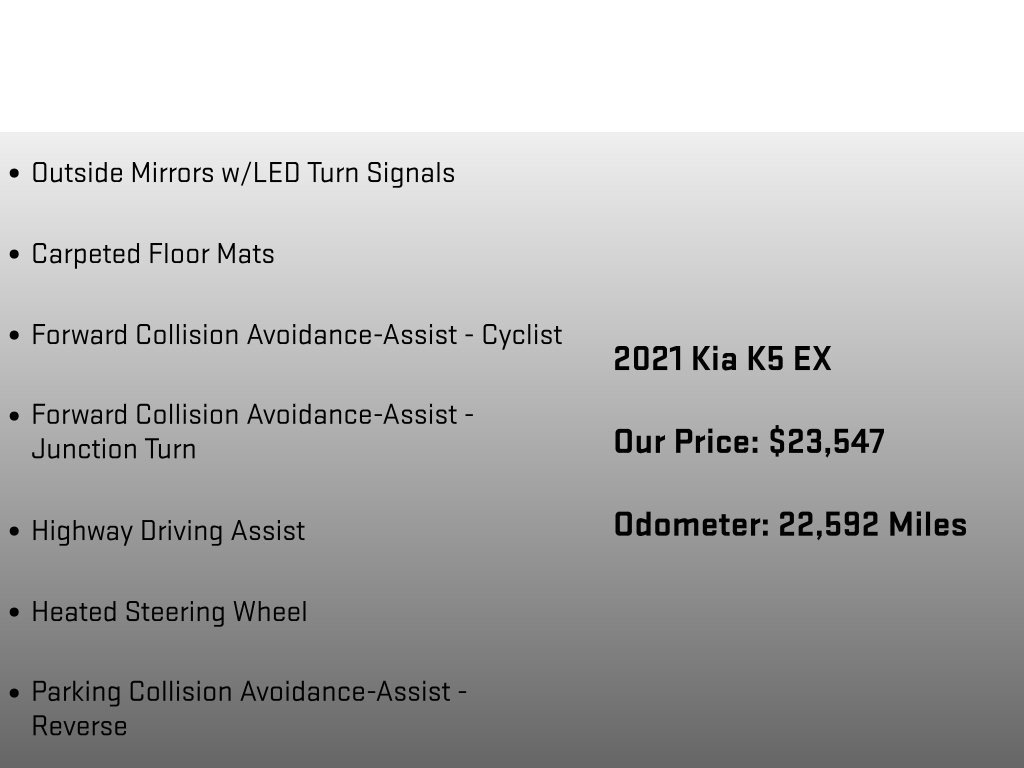 Used 2021 Kia K5 EX w/ EX Premium Package FWD image 26