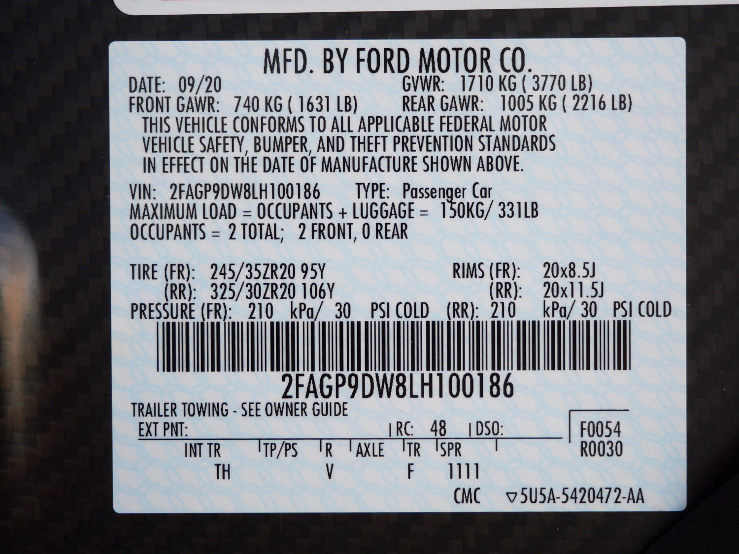 Used 2020 Ford GT Carbon Series RWD image 41