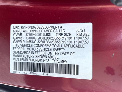 Used 2022 Honda Odyssey Touring image 24