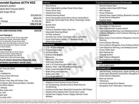Used 2026 Chevrolet Equinox ACTIV w/ LPO, Floor Liner Package image 34