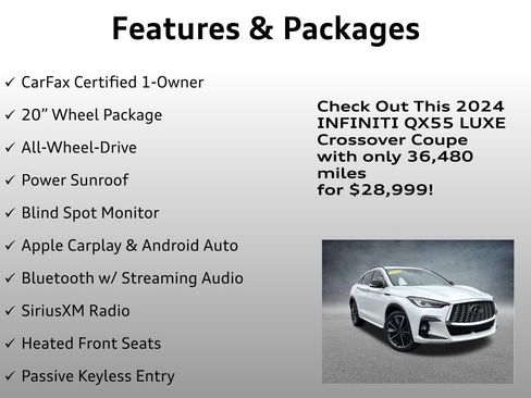 Used 2024 INFINITI QX55 Luxe image 4