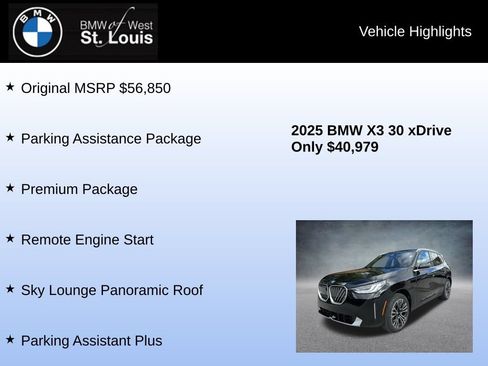 Used 2025 BMW X3 xDrive30i w/ Premium Package AWD/4WD image 8
