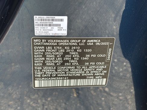 Certified 2022 Volkswagen Atlas SE w/ Panoramic Sunroof Package image 30