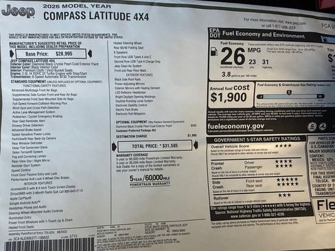 New 2026 Jeep Compass Latitude image 27