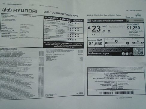 Used 2019 Hyundai Tucson Ultimate AWD/4WD image 37