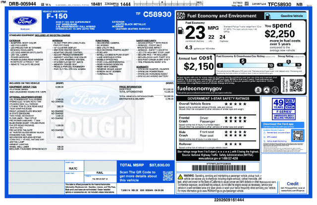 New 2026 Ford F150 Platinum w/ Equipment Group 702A High AWD/4WD image 23