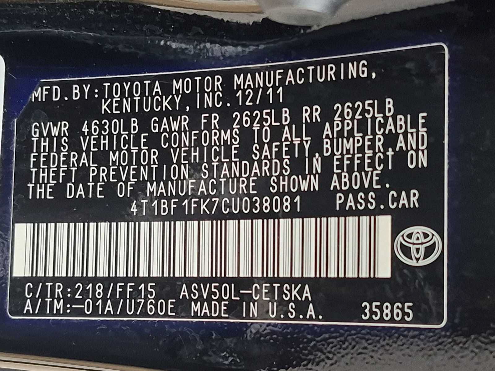 Used 2012 Toyota Camry SE FWD image 33