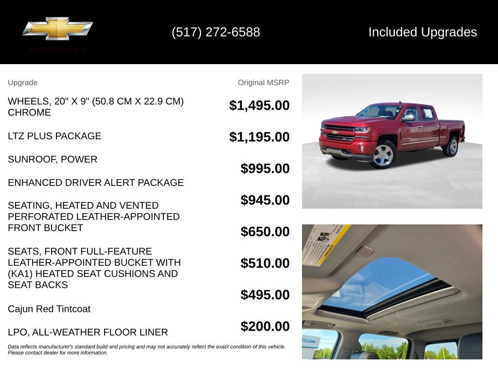 Used 2018 Chevrolet Silverado 1500 LTZ Z71 w/ LTZ Plus Package AWD/4WD image 5