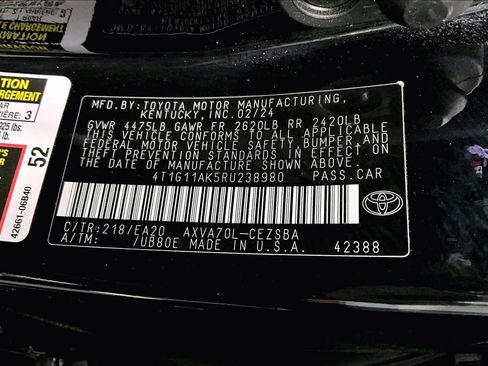 Used 2024 Toyota Camry SE w/ Blackout Package (TMS) FWD image 36