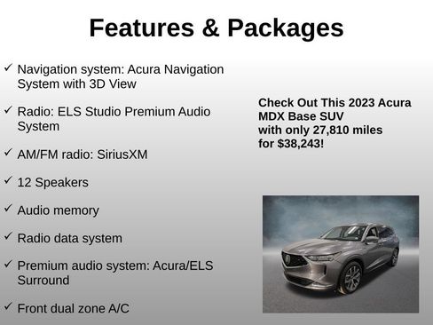 Used 2023 Acura MDX SH-AWD w/ Technology Package image 8