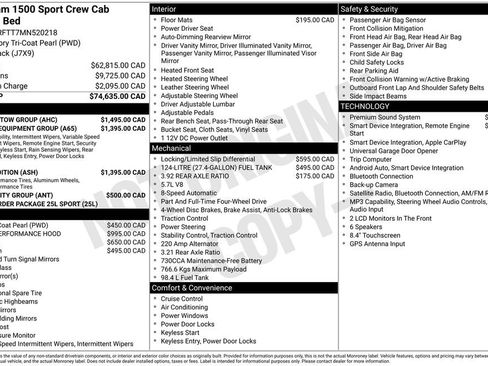 Used 2021 RAM 1500 Sport w/ Trailer Tow Group AWD/4WD image 2