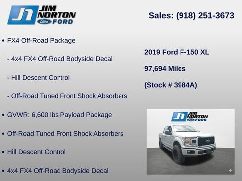 Used 2019 Ford F150 XL w/ Equipment Group 101A Mid AWD/4WD image 8