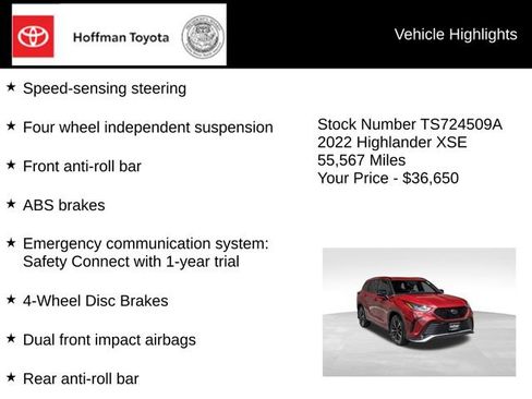 Used 2022 Toyota Highlander XSE AWD/4WD image 15