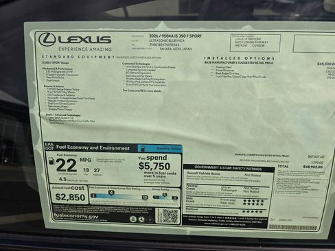 New 2026 Lexus IS 350 F Sport image 10