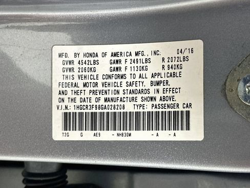 Used 2016 Honda Accord Touring image 27