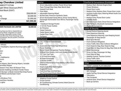 New 2026 Jeep Cherokee Limited AWD/4WD image 32