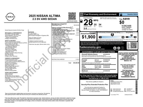 New 2025 Nissan Altima 2.5 SV w/ SV Premium Package image 23