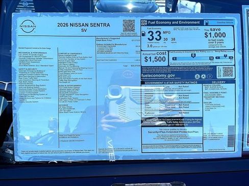 New 2026 Nissan Sentra SV image 12