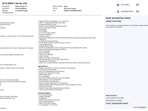 Used 2019 BMW 430i Gran Coupe w/ Convenience Package image 4