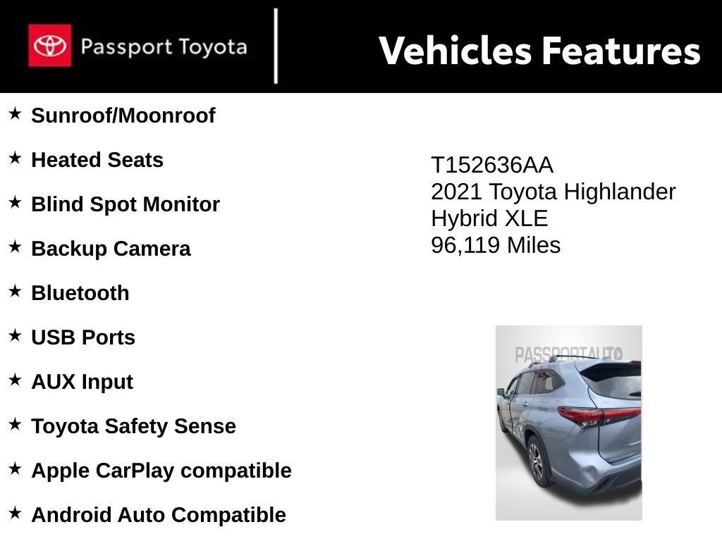 Used 2021 Toyota Highlander XLE AWD/4WD image 8