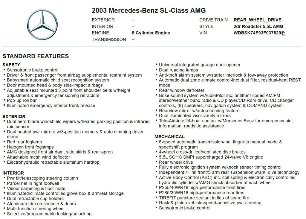 Used 2003 Mercedes-Benz SL 55 AMG image 16