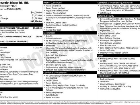 Used 2022 Chevrolet Blazer RS w/ Enhanced Convenience Package image 5