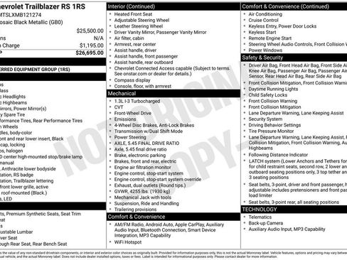 Used 2021 Chevrolet TrailBlazer RS FWD image 13
