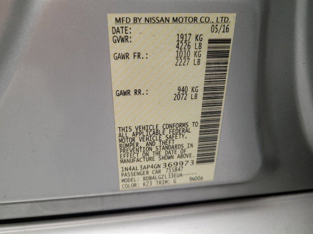 Used 2016 Nissan Altima 2.5 S w/ Power Driver Seat Package FWD image 33