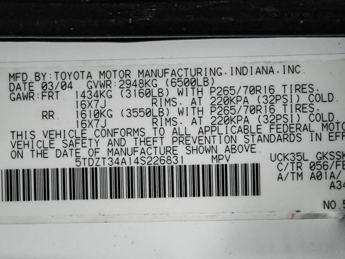 Used 2004 Toyota Sequoia SR5 w/ Convenience Pkg RWD image 56