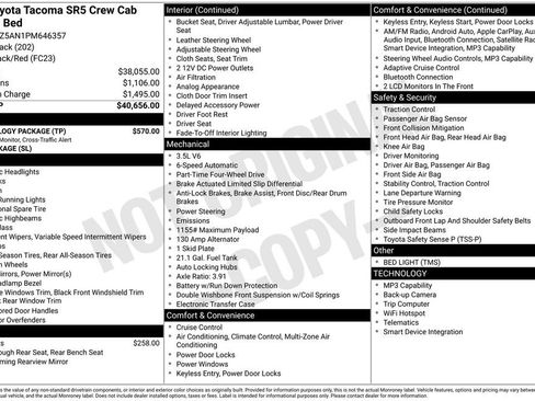 Used 2023 Toyota Tacoma SR5 w/ Technology Package AWD/4WD image 34