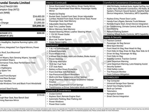 Certified 2022 Hyundai Sonata Limited w/ Cargo Package image 48