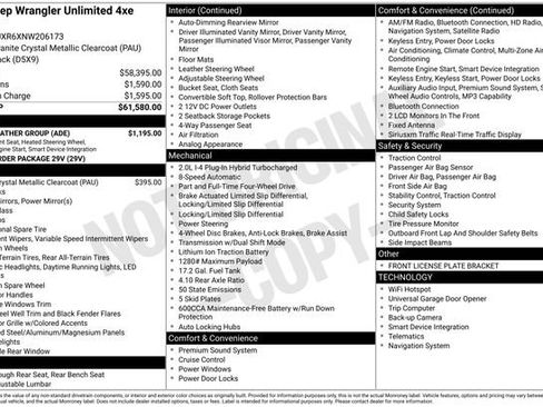 Used 2022 Jeep Wrangler Unlimited Rubicon 4xe w/ Cold Weather Group image 15