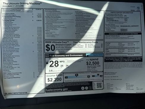 New 2026 BMW X1 xDrive28i w/ Technology Package image 28