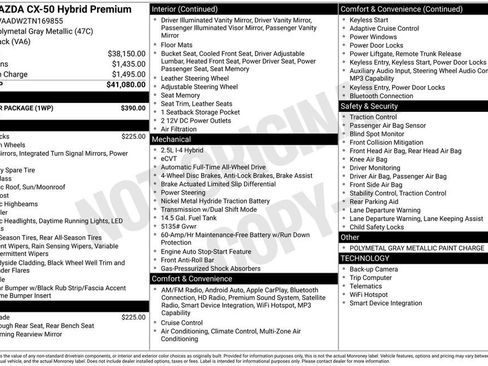 New 2026 MAZDA CX-50 AWD 2.5 Hybrid w/ Weather Package image 36