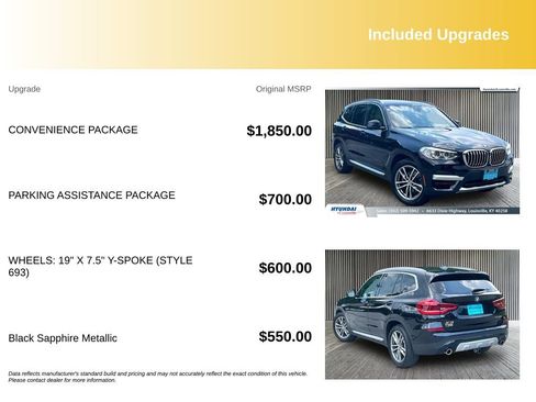Used 2021 BMW X3 xDrive30i w/ Convenience Package AWD/4WD image 2