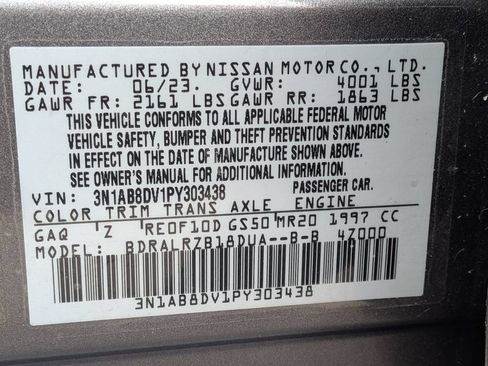 Certified 2023 Nissan Sentra SR FWD image 29