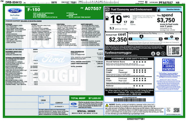 Used 2023 Ford F150 Lariat w/ Equipment Group 502A High AWD/4WD image 6