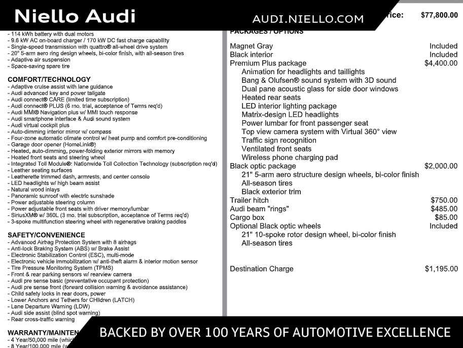 Used 2024 Audi Q8 e-tron Premium Plus AWD/4WD image 1