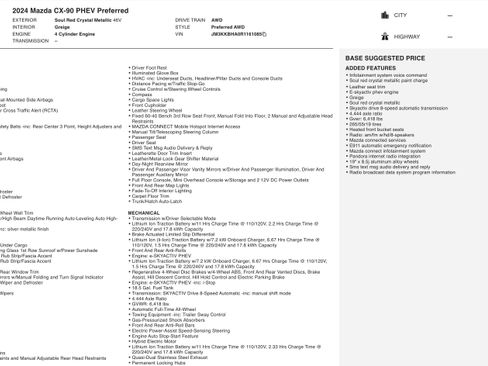 Used 2024 MAZDA CX-90 Plug-In Hybrid w/ Preferred image 4