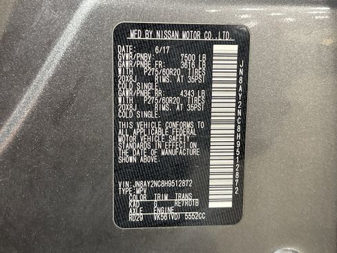 Used 2017 Nissan Armada Platinum w/ Interior Lighting Package image 29