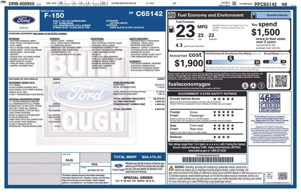 Used 2023 Ford F150 XLT w/ Equipment Group 301A Mid AWD/4WD image 34