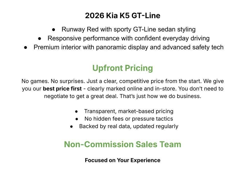 Certified 2026 Kia K5 GT-Line AWD/4WD image 2