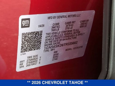 New 2026 Chevrolet Tahoe Premier w/ Sun And Tow Package AWD/4WD image 27