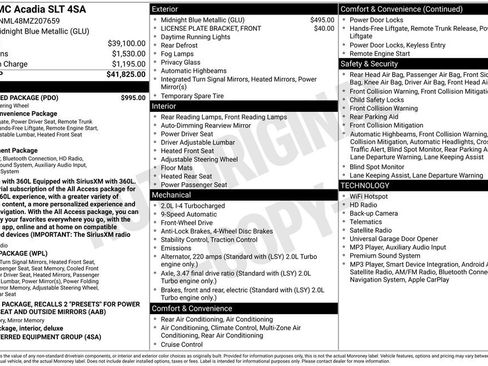 Used 2021 GMC Acadia SLT w/ Preferred Package FWD image 2