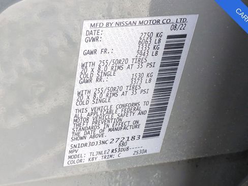 Used 2022 Nissan Pathfinder Platinum w/ Cargo Package image 42