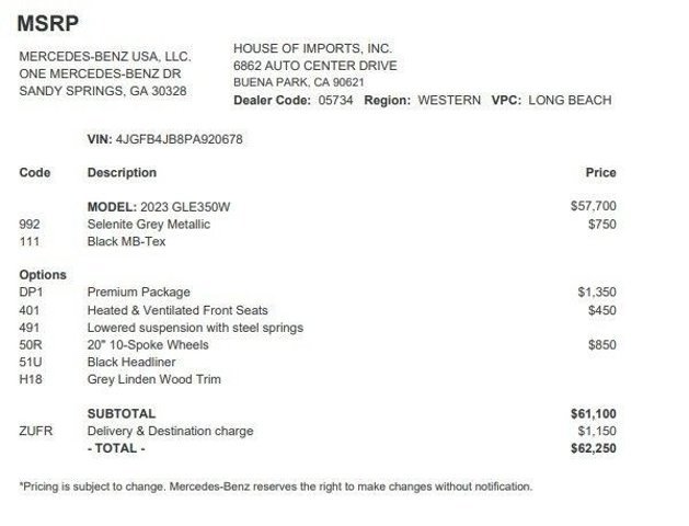 Certified 2023 Mercedes-Benz GLE 350 image 3