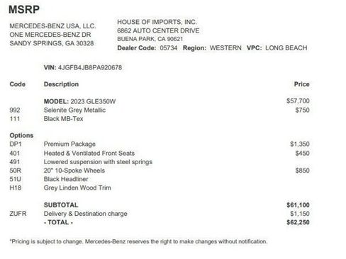 Certified 2023 Mercedes-Benz GLE 350 image 3