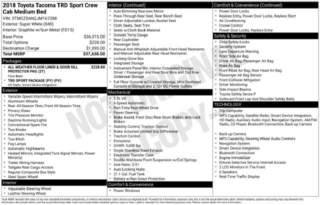 Certified 2018 Toyota Tacoma TRD Sport AWD/4WD image 31