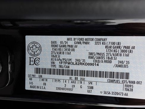 Used 2024 Ford F150 XLT w/ Equipment Group 302A MID AWD/4WD image 20