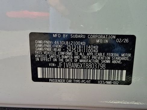 New 2026 Subaru WRX Limited AWD/4WD image 22